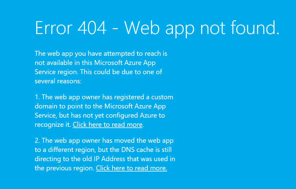 AzureAppNotFound